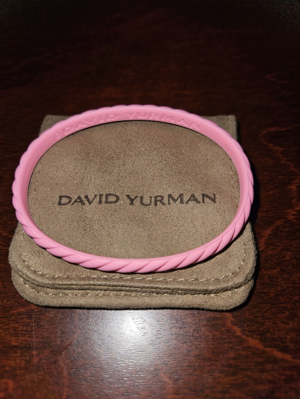David Yurman Pink Cable Rubber Bracelet S/M